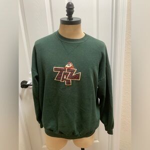 Looney Tunes Green Sweatshirt VTG 1997 Looney Tunes TAZ Sweatshirt Cotton Blend